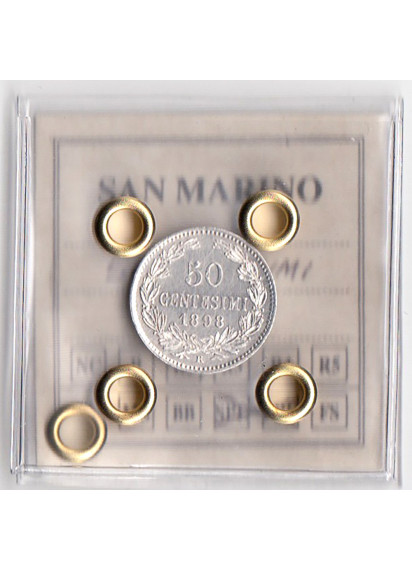 1898 - San Marino 50 Centesimi Ag. Sigillato Fdc